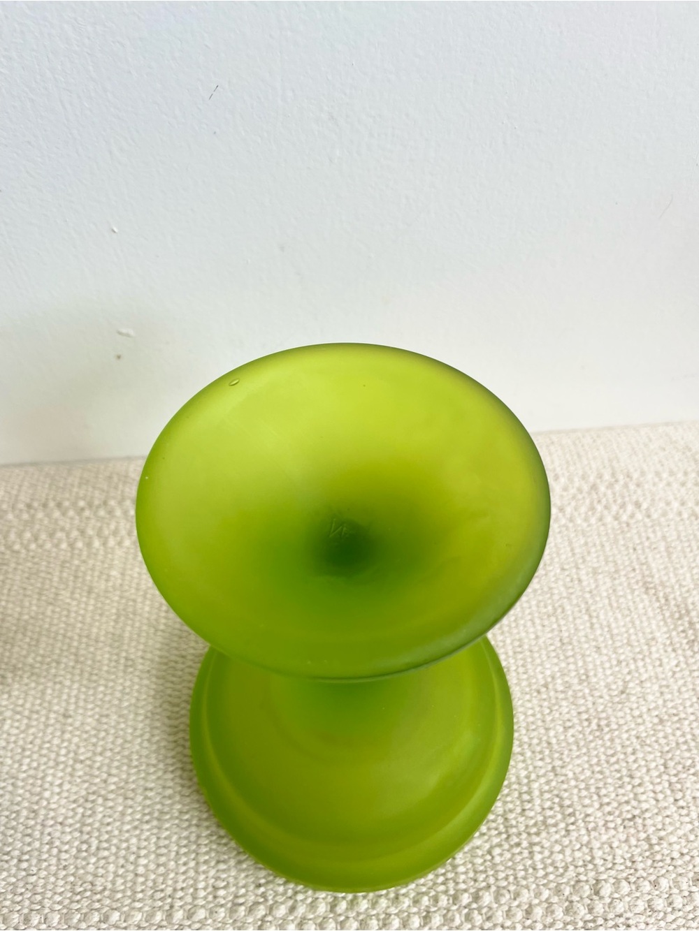 Westmoreland Fairy Lamp Frosted Green Stand Orange Rose - Picture 13 of 16
